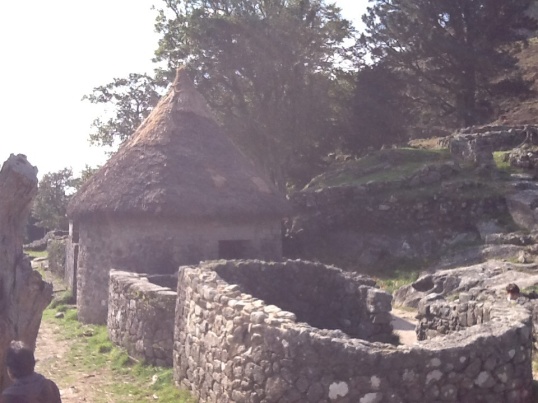 A few homes from the Bronze Age village